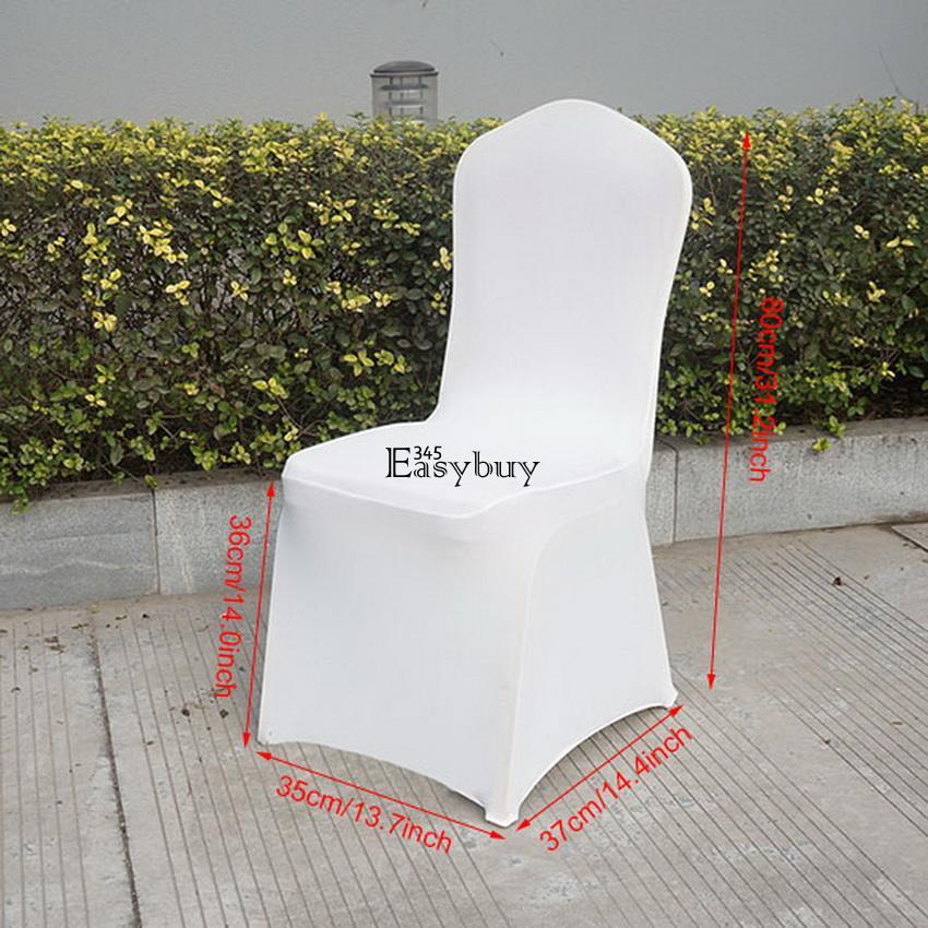 100pcs Wholesale Universal White Polyester Spandex Wedding Chair Covers